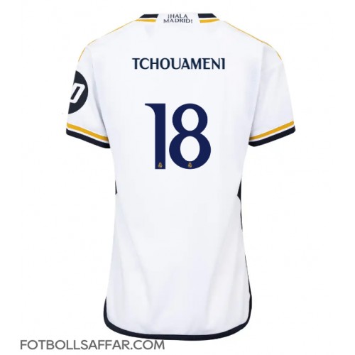 Real Madrid Aurelien Tchouameni #18 Hemmatröja Dam 2023-24 Kortärmad